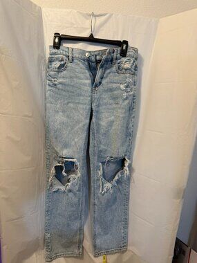 American Eagle Heavily Distressed Stretch Jeans (Size 2)